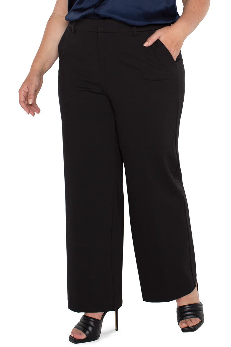Kelsey Wide Leg Knit Pants, Alternate, color, BLACK
