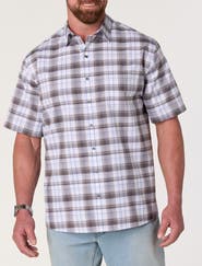 Synrgy by DXL Big & Tall Multi Plaid Microfiber Sport Shirt