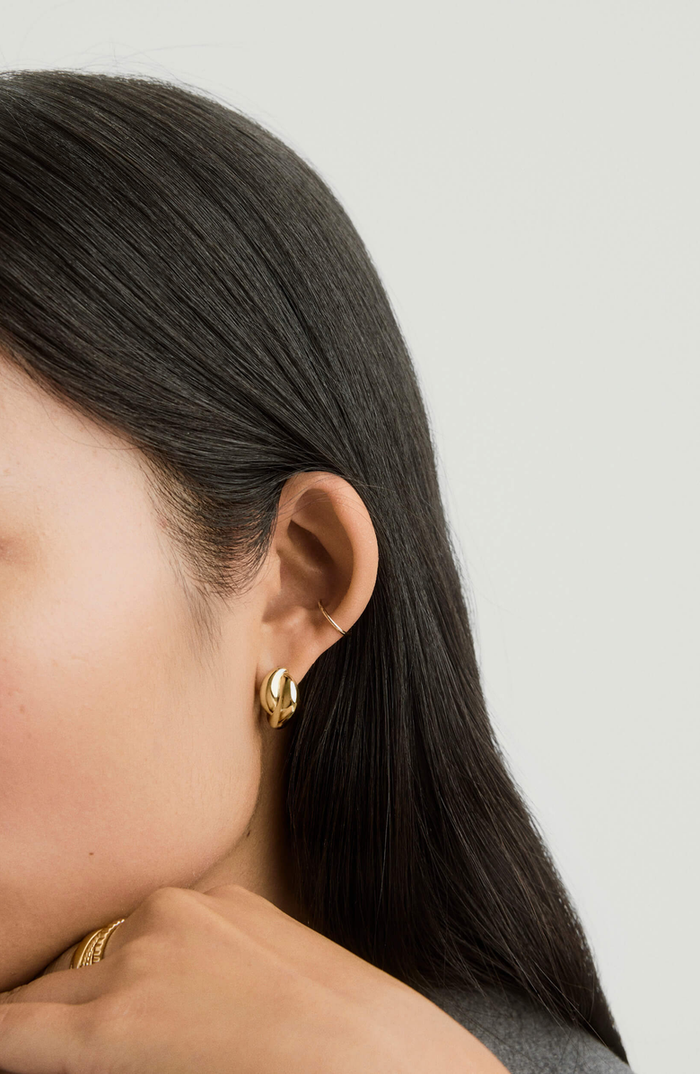 MEJURI Brioche Hoop Earrings, Alternate, color, 18K Gold Vermeil