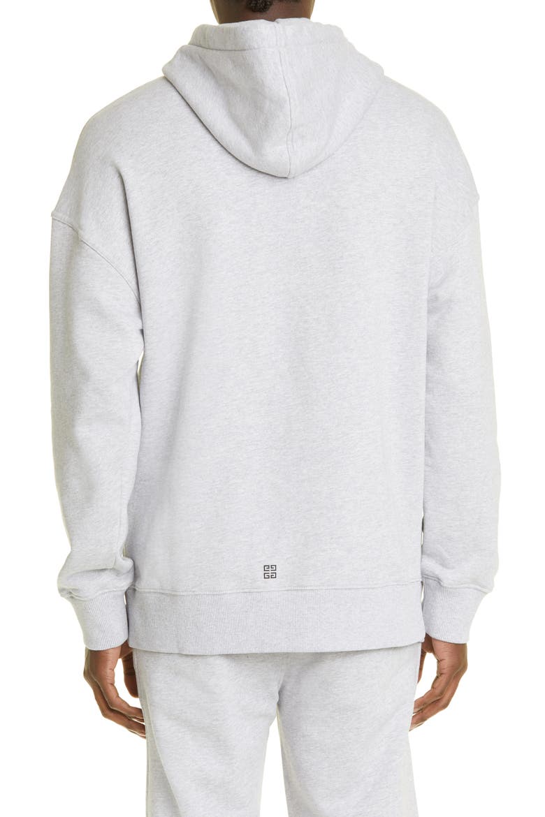 Slim Fit Logo Graphic Hoodie, Alternate, color, LIGHT GREY MELANGE