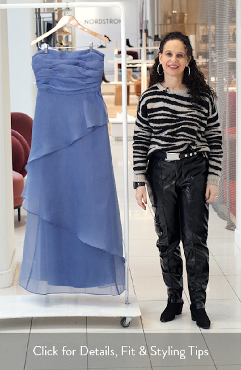 Amica Strapless Organza Gown, sales video thumbnail