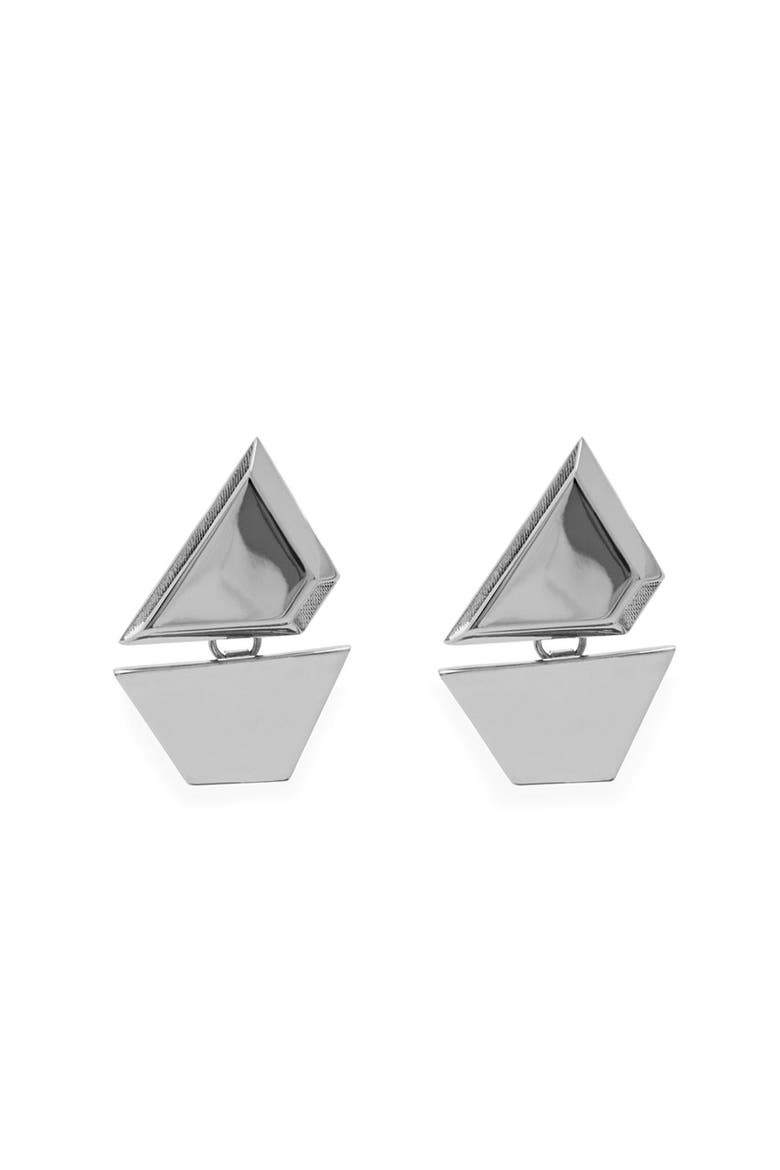 Optical Earrings, Main, color, Silver