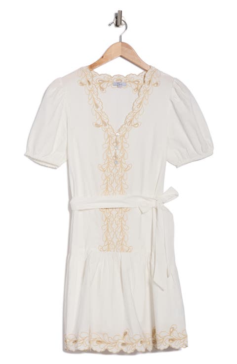 Tulip Short Sleeve Cotton A-Line Dress