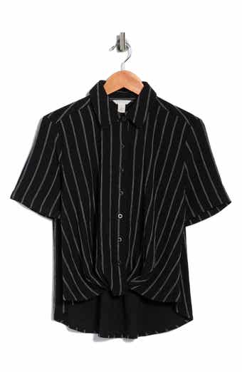 Twist Front Short Sleeve Shirt