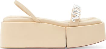 Onyx Slingback Platform Sandal
