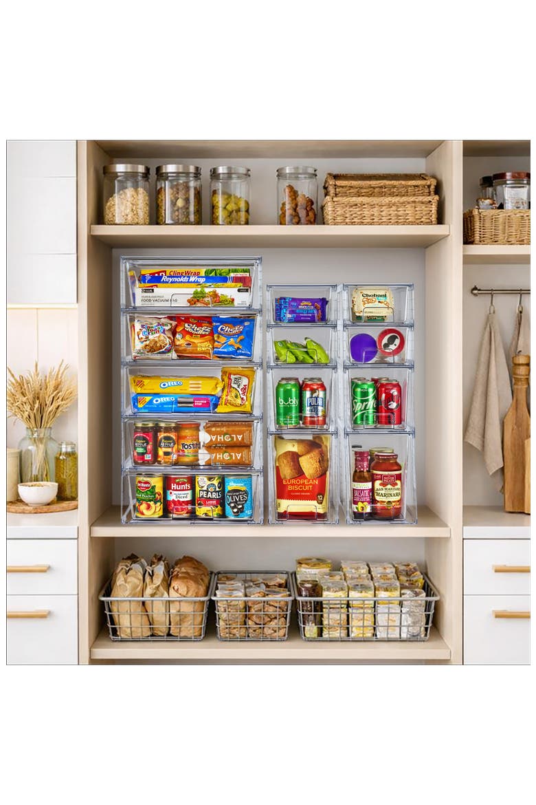 4-Piece Stackable Storage Drawers, Alternate, color, NO COLOR