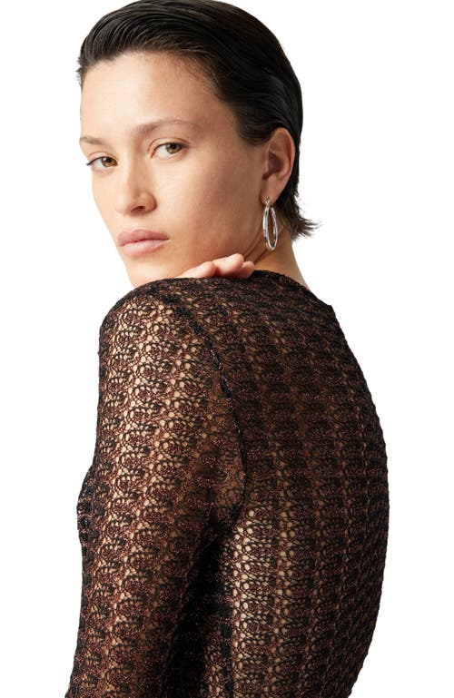 Missoni Collar Sweater In Viscose Lamé Lace Motif