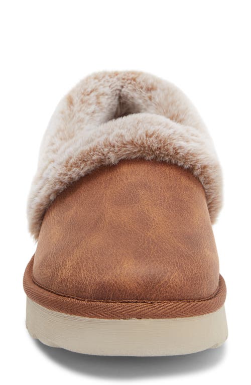 Skechers Cozy Up Faux Fur Lined Slipper In Brown
