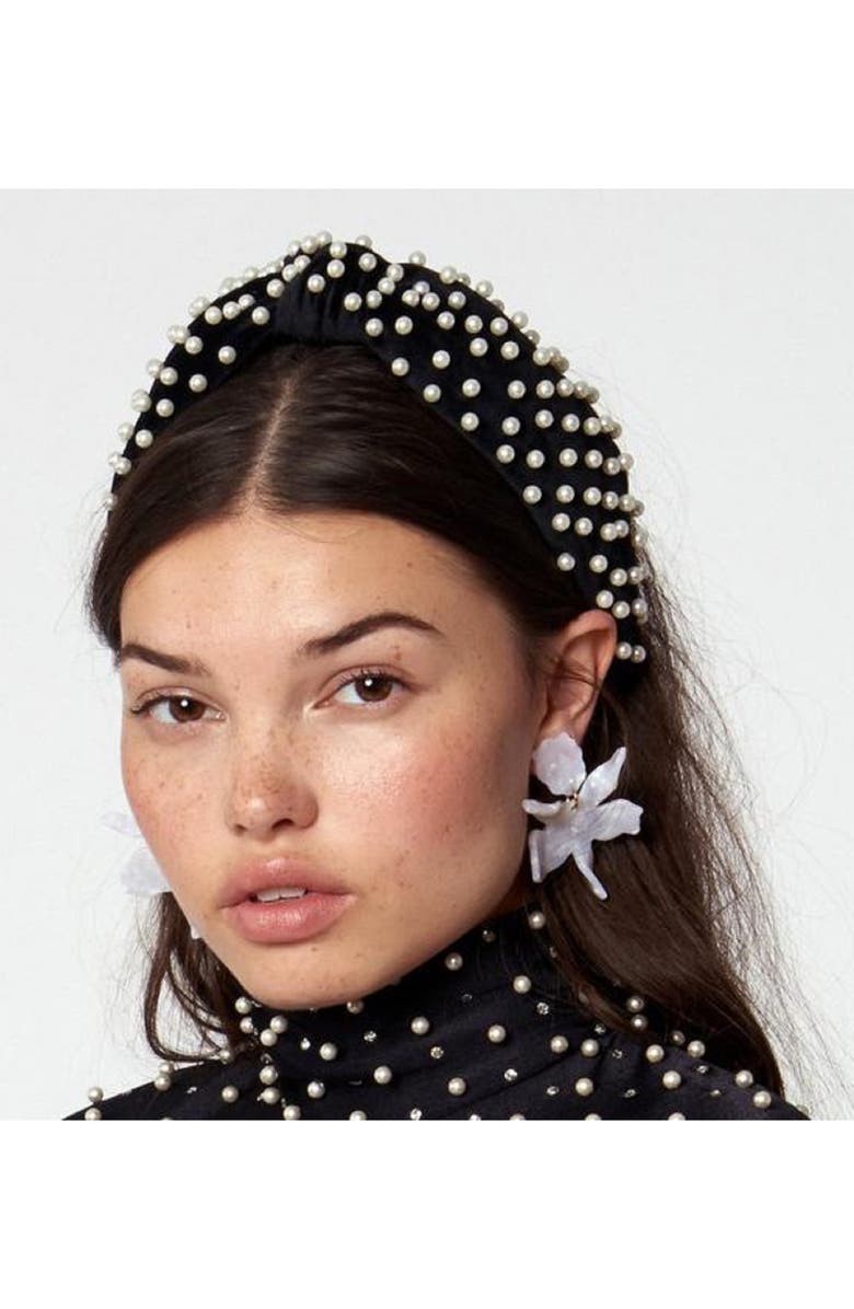 Lele Sadoughi Imitation Pearl Headband, Alternate, color,