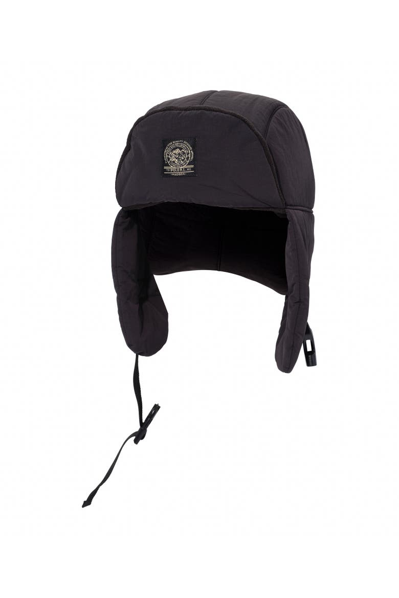 Puffer Trapper Hat, Main, color, Polo Black