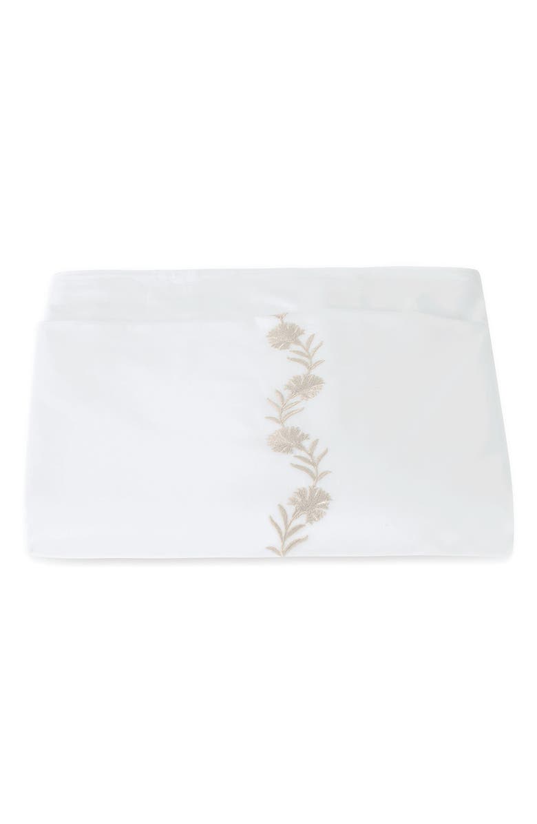 Matouk Daphne Duvet Cover, Main, color, Dune