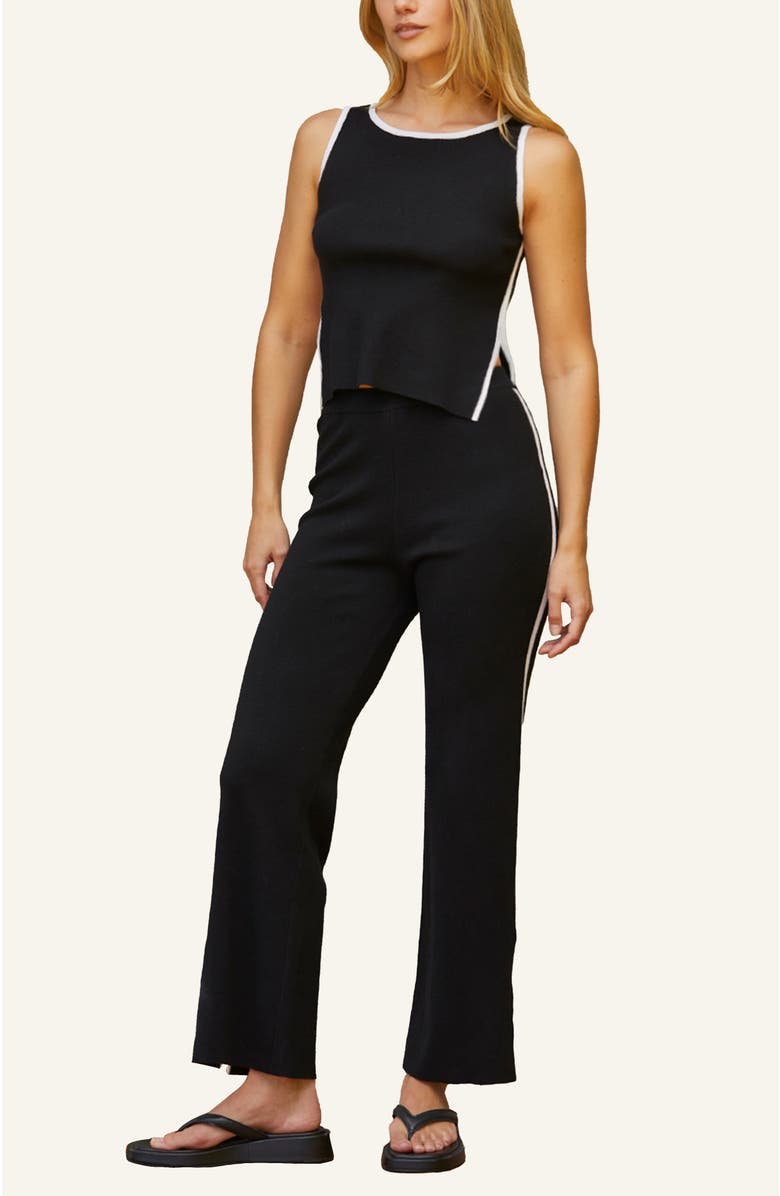 CRESCENT Contrast Trim Sweater Knit Two Piece Set, Main, color, 