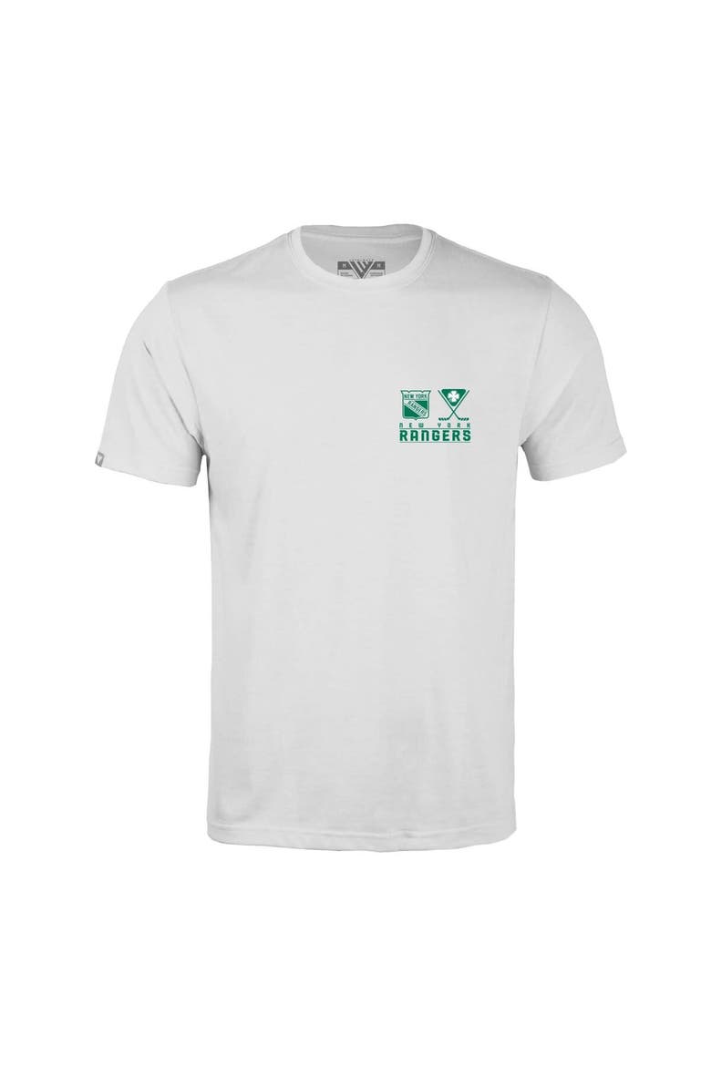 Men's Levelwear White New York Rangers St. Patrick's Day Richmond T-Shirt, Main, color, White