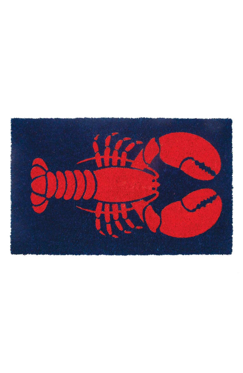 ENTRYWAYS Lobster Coir Doormat, Main, color, Red
