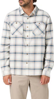 O'Neill Coastline Plaid Stretch Cotton Flannel Button-Up Shirt
