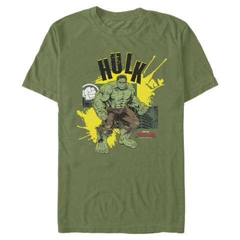 Men's Spider-Man Brand New Day Hulk Strikes Again  Graphic T-Shirt
