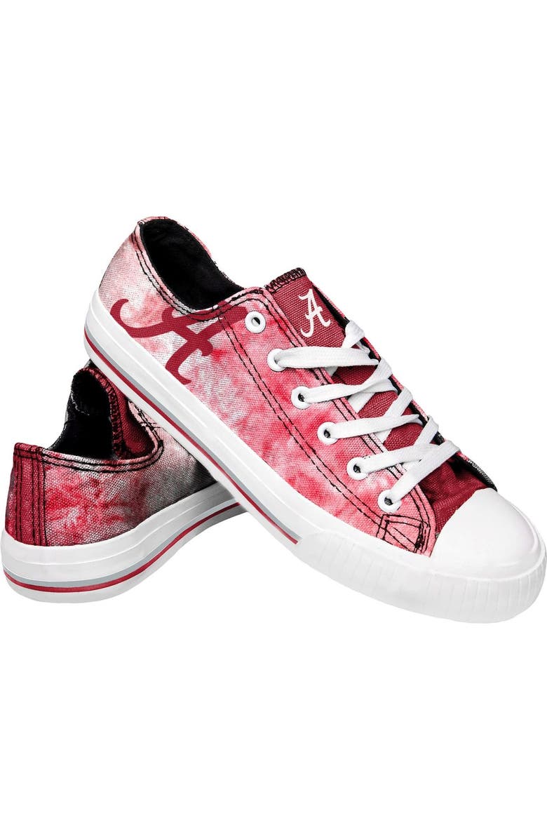 FOCO Women's FOCO Alabama Crimson Tide Big Logo Tie-Dye Canvas Sneakers, Main, color,