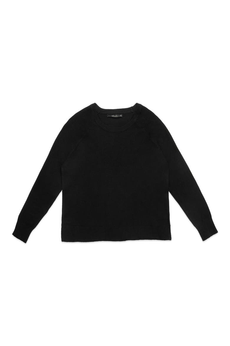 Lorriane Crewneck Sweater, Alternate, color, BLACK