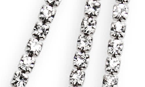 Nordstrom Rhinestone Layered Chain Y-necklace In Clear- Rhodium