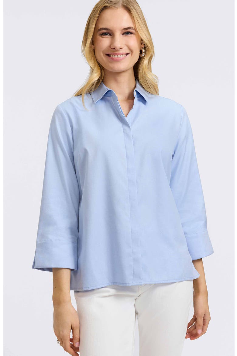 Beatrice Side Button Shirt, Alternate, color, SOFT BLUE