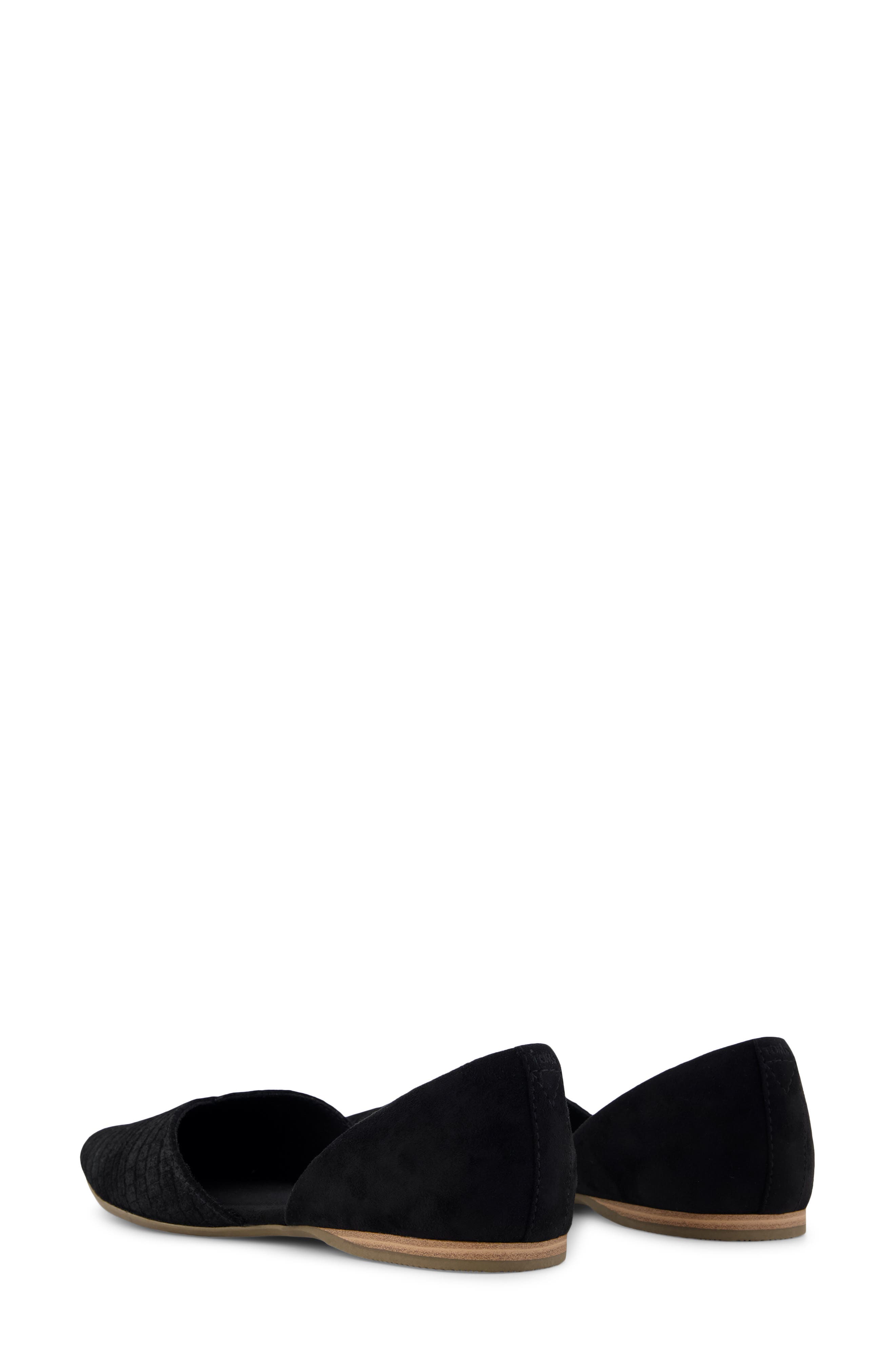 d'Orsay Flat, Alternate, color, BLACK TEXTURED