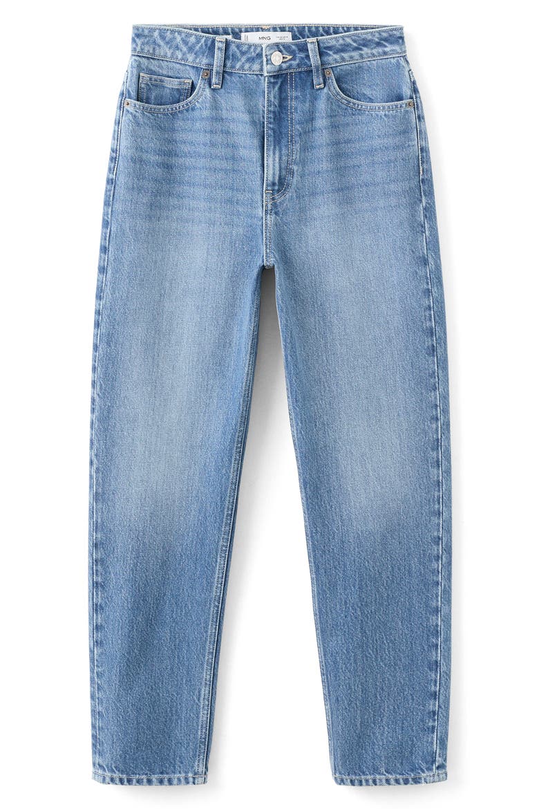 Crop Mom Jeans, Main, color, MEDIUM BLUE