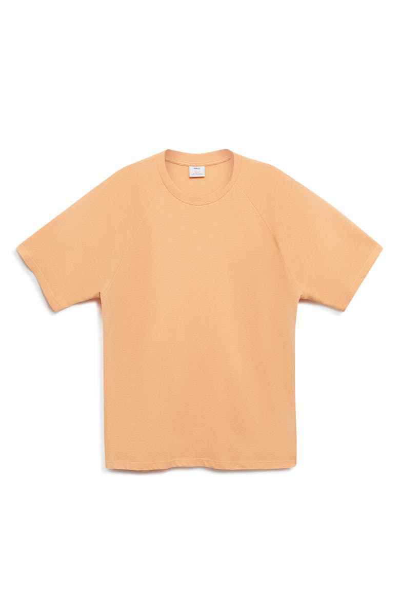 MANGO Relaxed Fit Cotton & Linen T-Shirt, Alternate, color, Orange