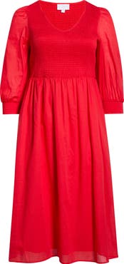 SUGARLIPS Zelda Smocked Long Sleeve Maxi Dress