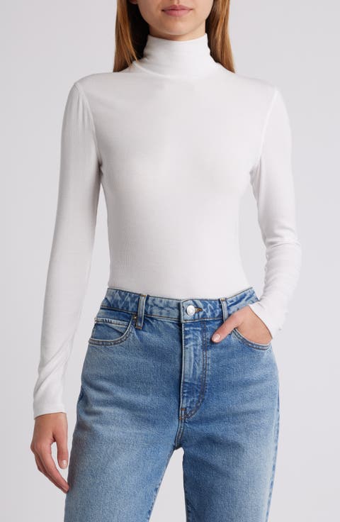 Rib Mock Neck Top