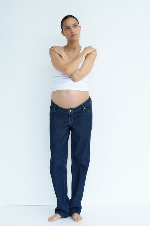 Mama Straight Low Waist Jeans