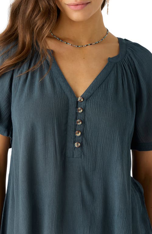 O'neill Aylee Crinkle Top In Blue
