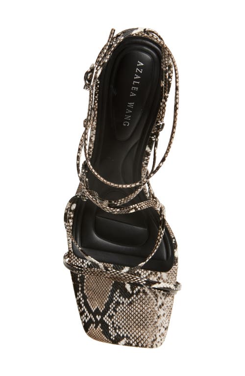 Azalea Wang Kaylin Ankle Strap Sandal In Snake