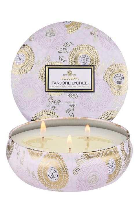 Three-Wick Tin Candle