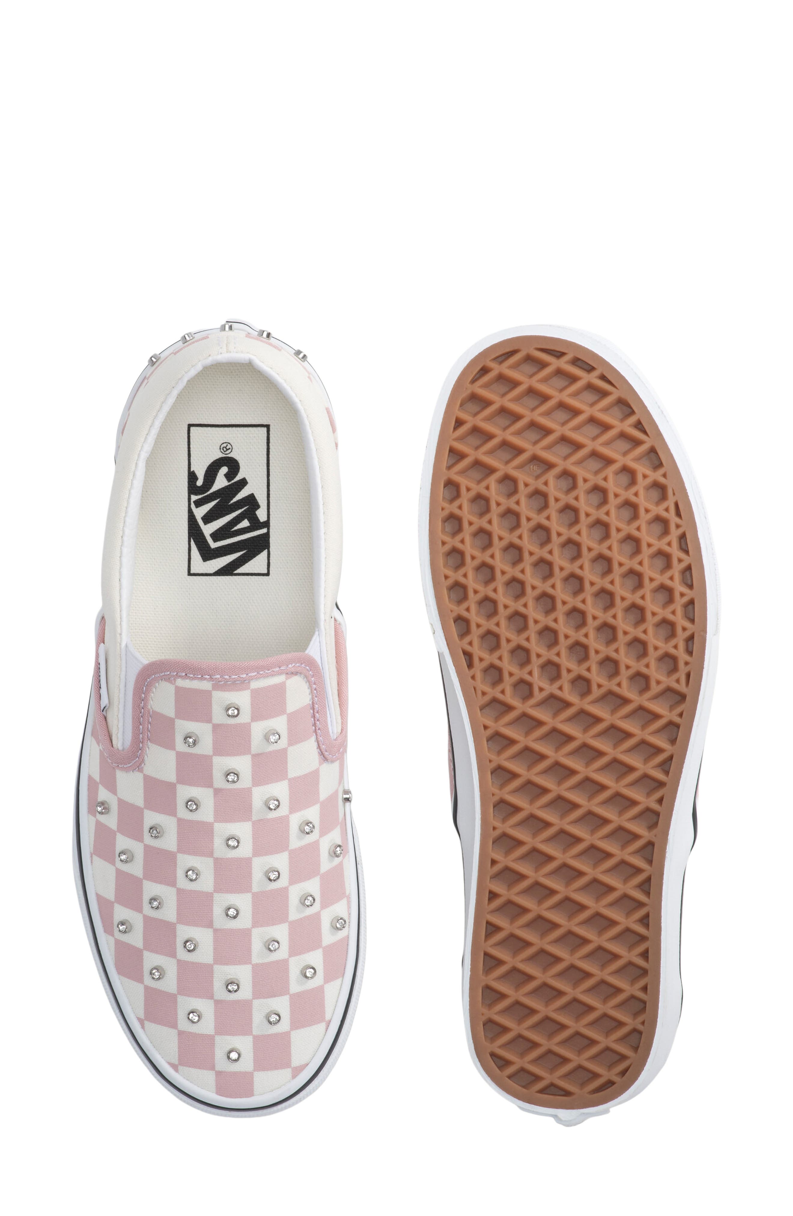 Vans Classic Slip-On Sneaker, Alternate, color, Rhinestone Misty Mauve