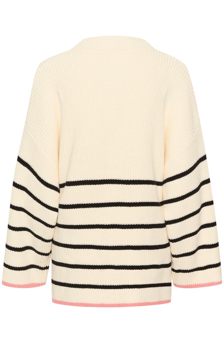 Soaked in Luxury SLMusling V-neck Loose Fit Pullover, Alternate, color, Whisper White