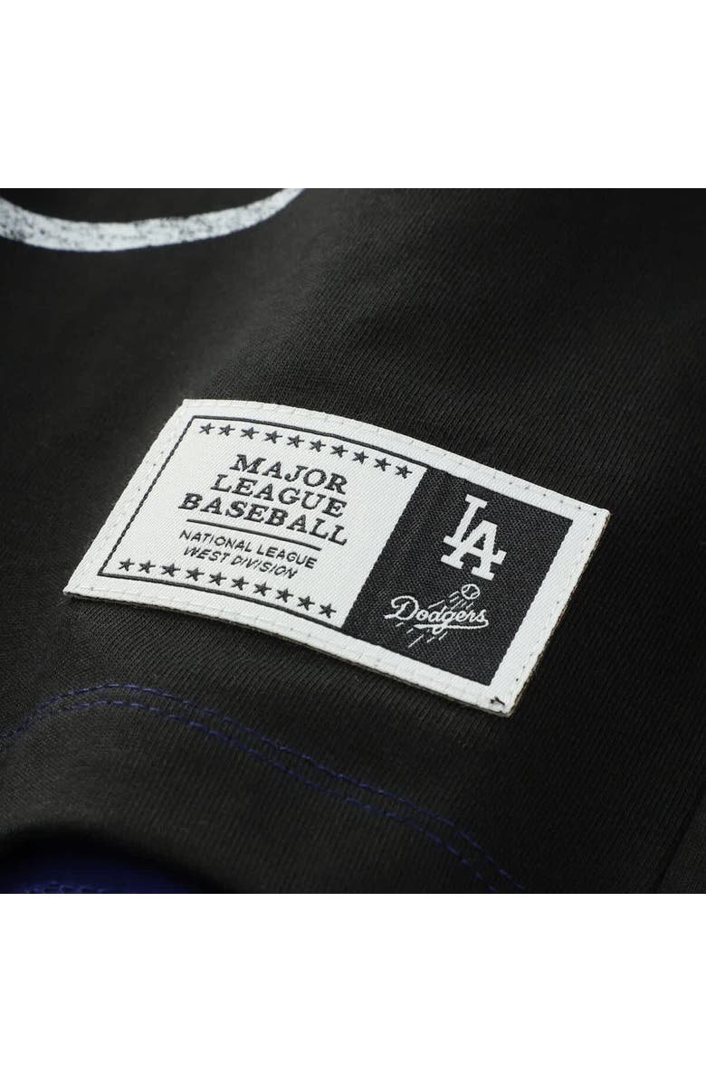 New Era Women
s New Era Royal Los Angeles Dodgers Upcycled Colorblocked Boxy Cropped T-Shirt, Alternate, color, Royal