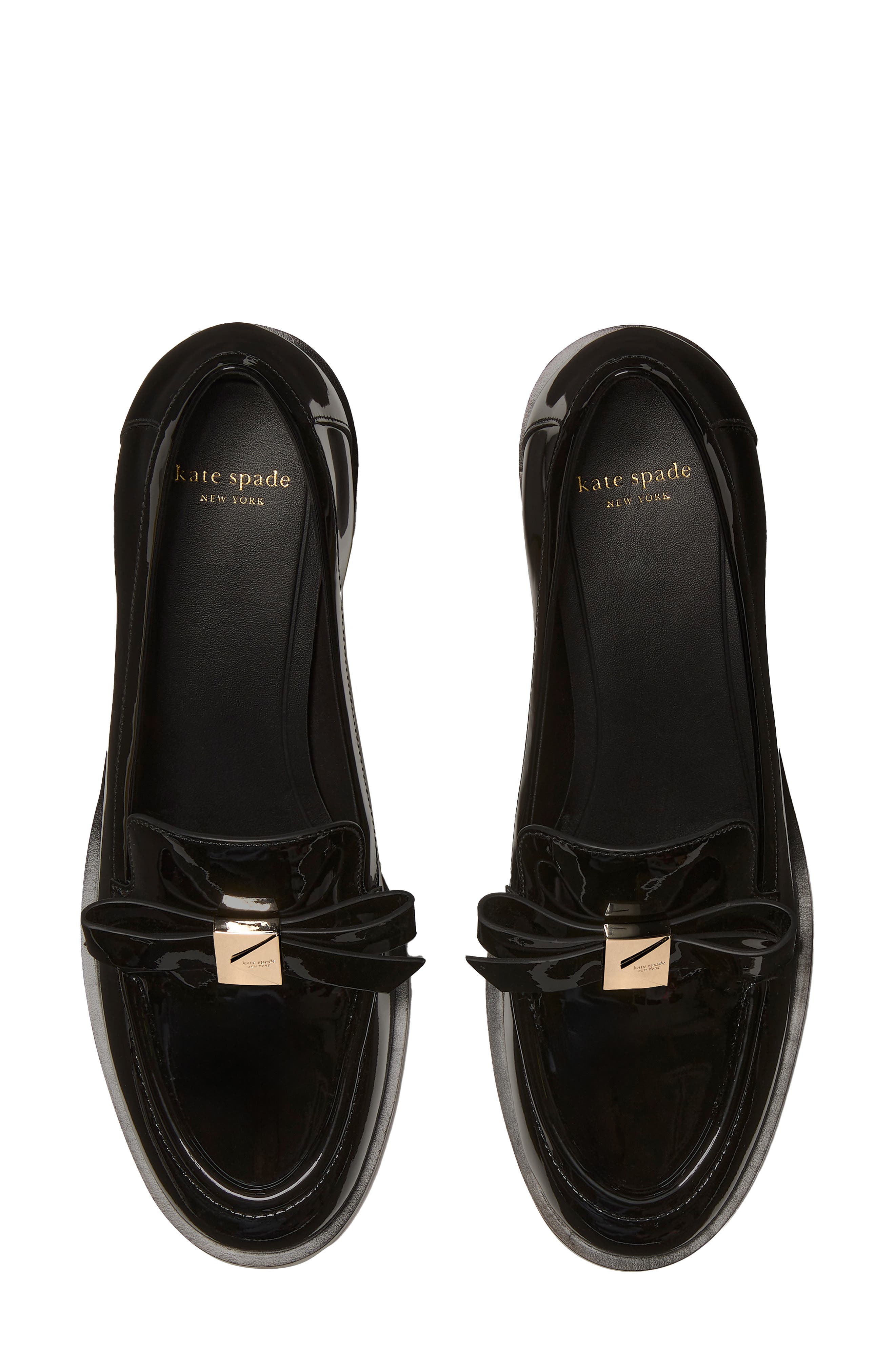 Kate Spade New York deco bow loafer pump, Alternate, color, Black