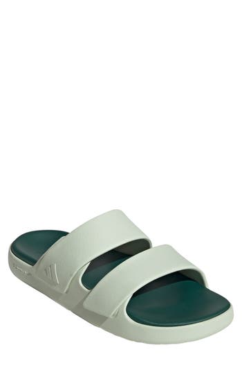 Adidas Originals Adidas Znscape Slide Sandal In Linen Green/collegiate Green