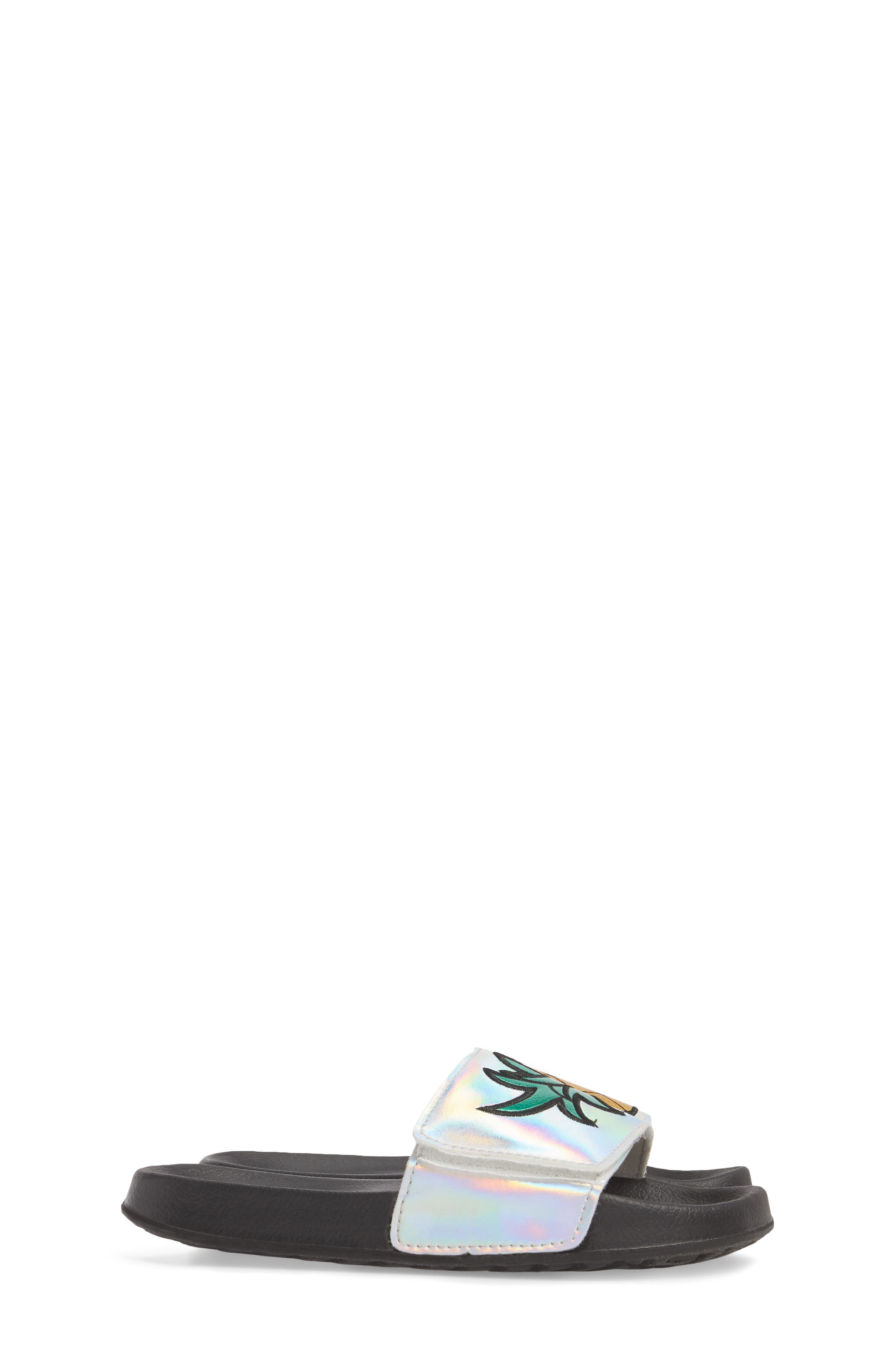 Sam Edelman Mackie Pineapple Metallic Slide Sandal, Alternate, color, 