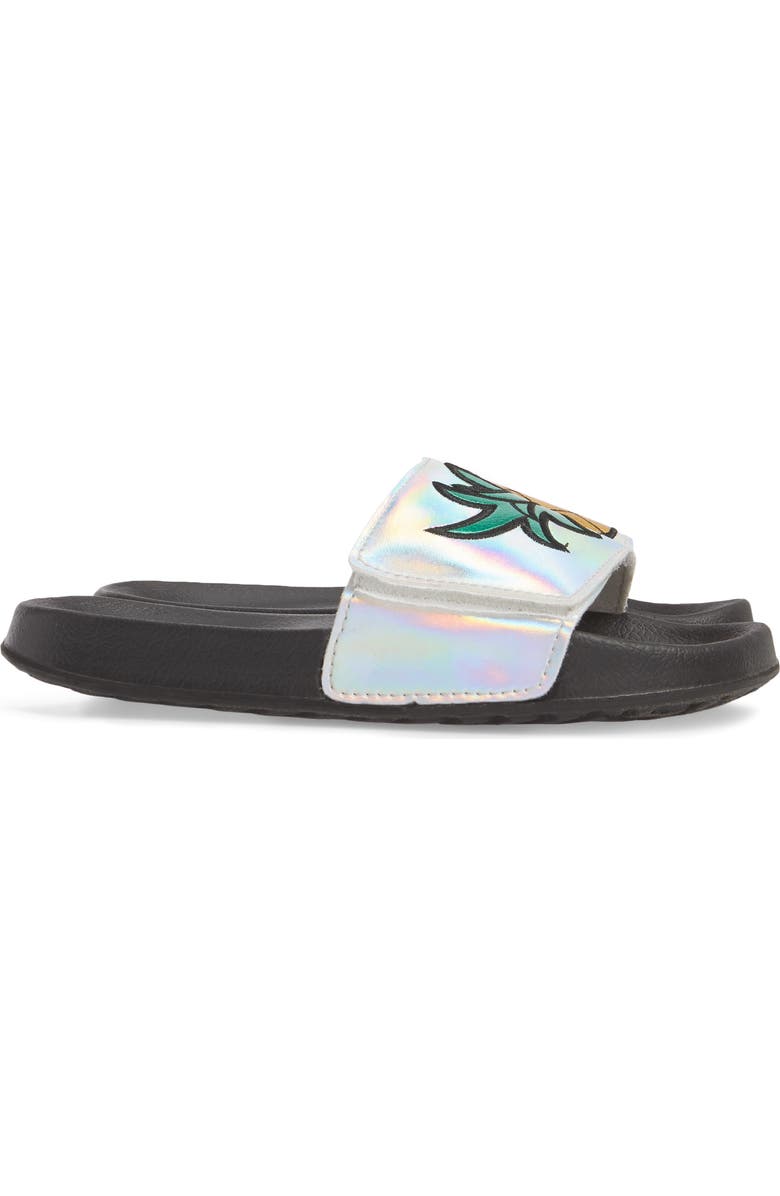 Sam Edelman Mackie Pineapple Metallic Slide Sandal, Alternate, color,