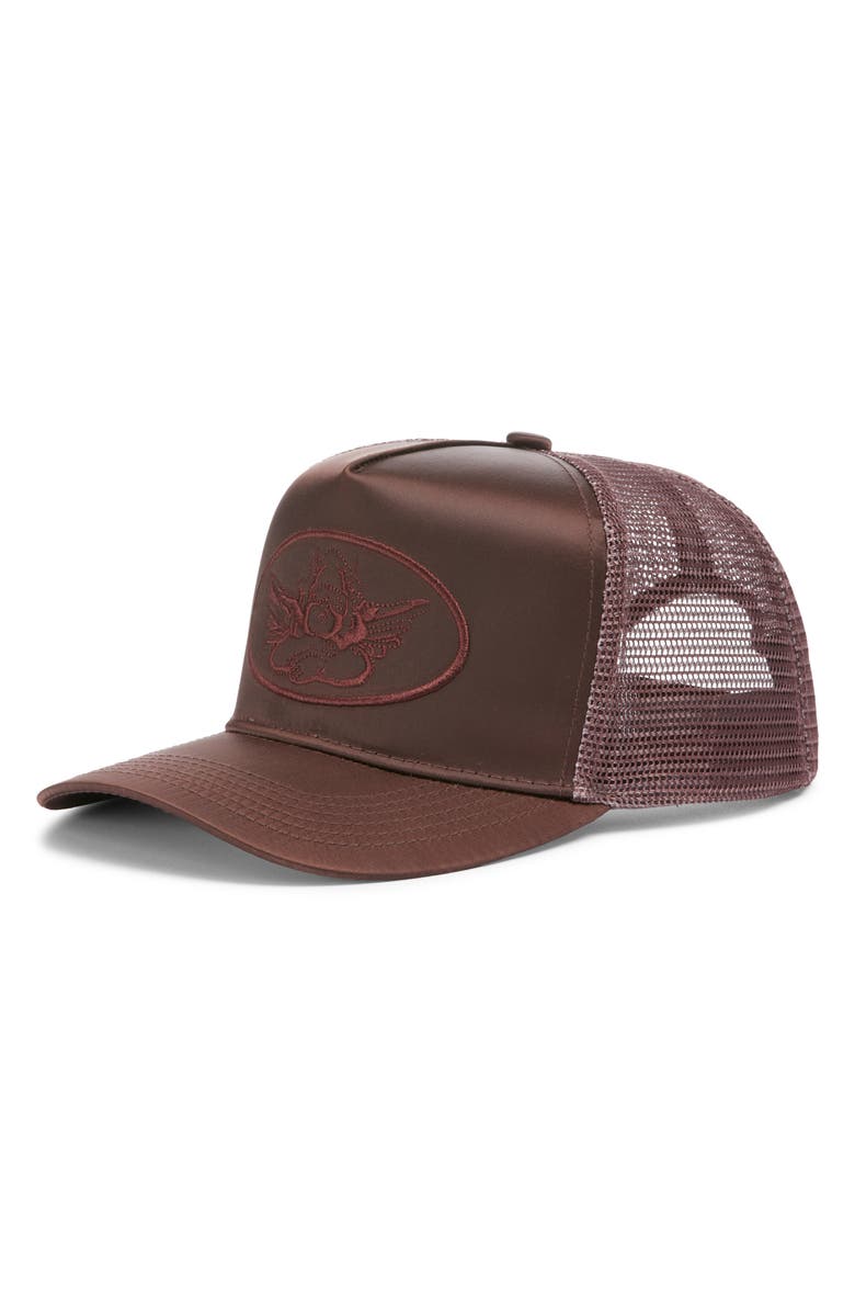BOYS LIE Stuck in Love Trucker Hat, Main, color, Burgundy