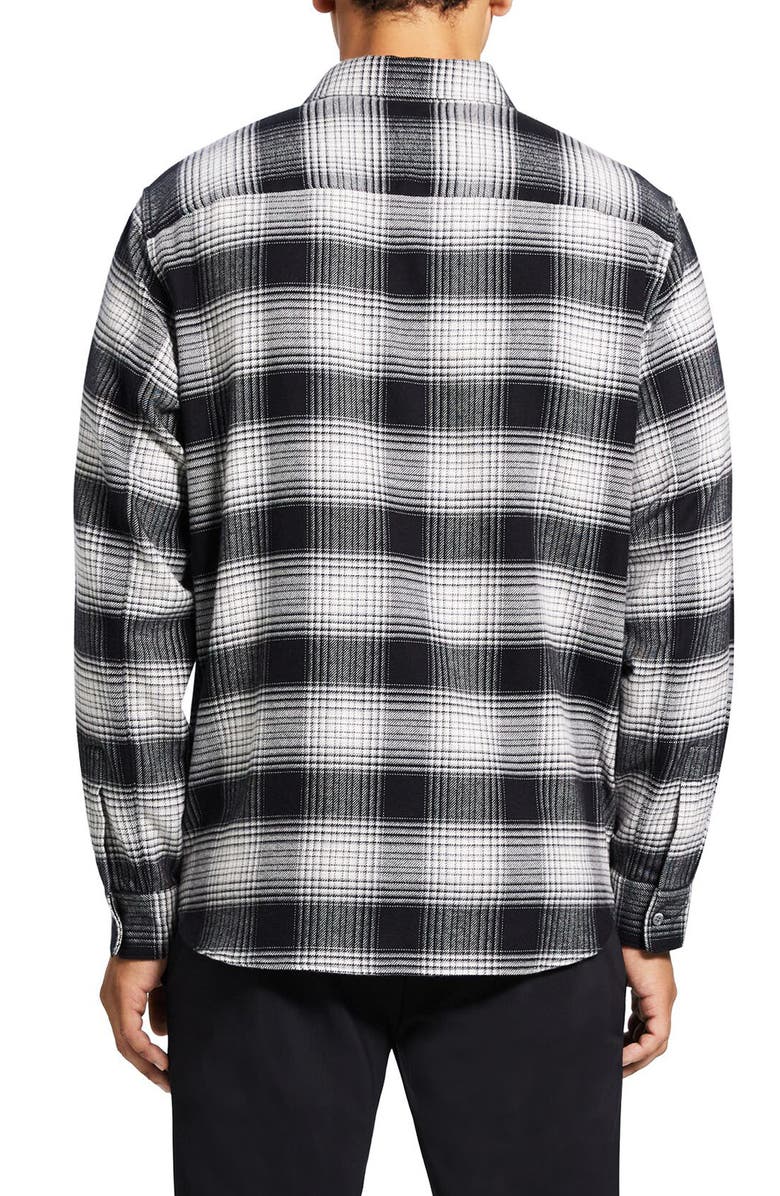 Theory Noll Plaid Flannel Button-Up Shirt, Alternate, color, 