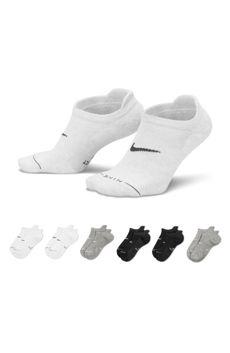 Nike Assorted 6-Pack Dri-FIT Cushioned No-Show Socks, Alternate, color, White