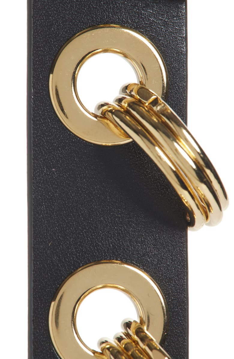 Déhanche Revenge Leather Belt, Alternate, color, Black/ Gold