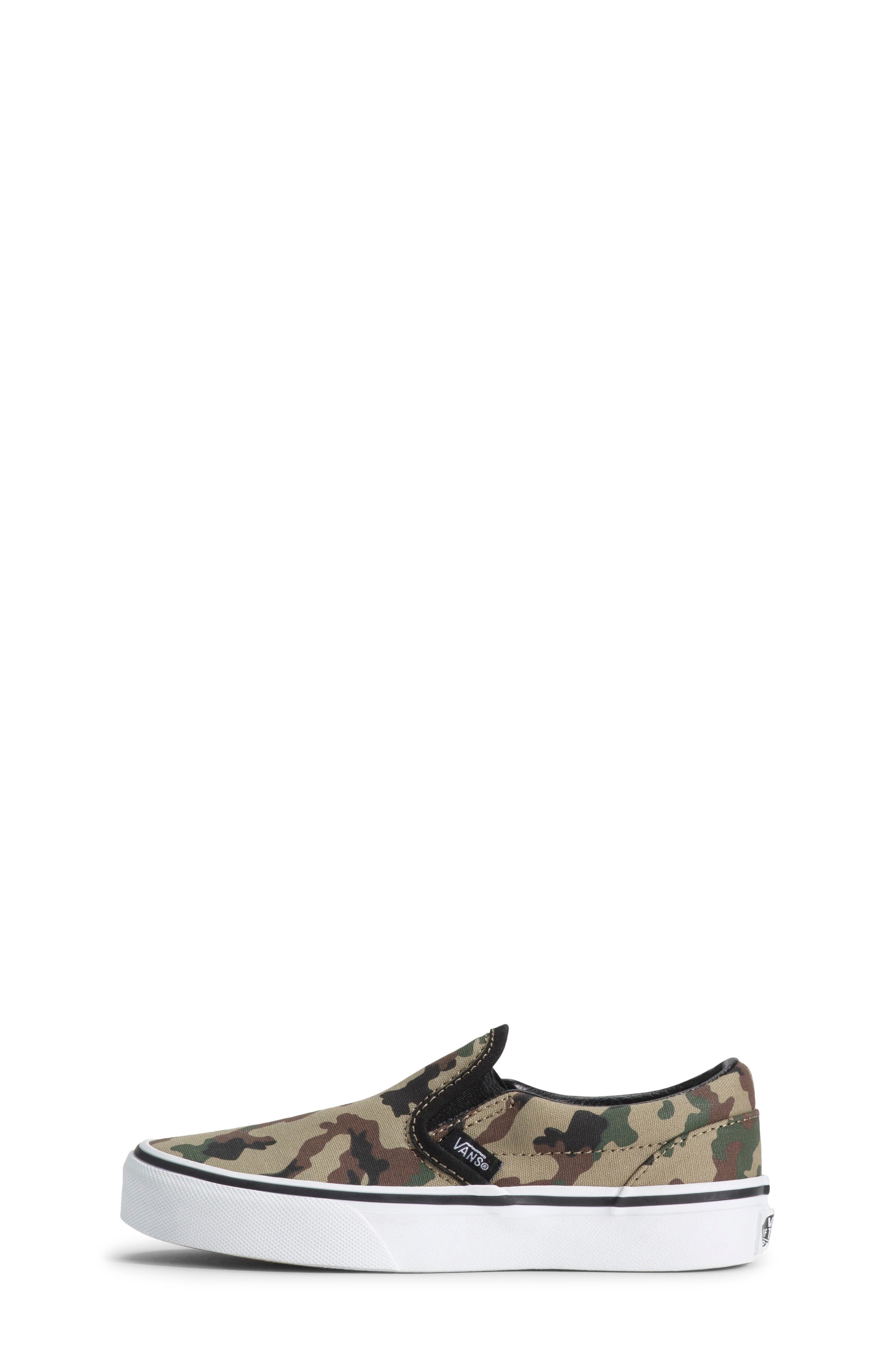 Vans Kids
 Classic Camo Slip-On Sneaker, Alternate, color, Camo Black/Green