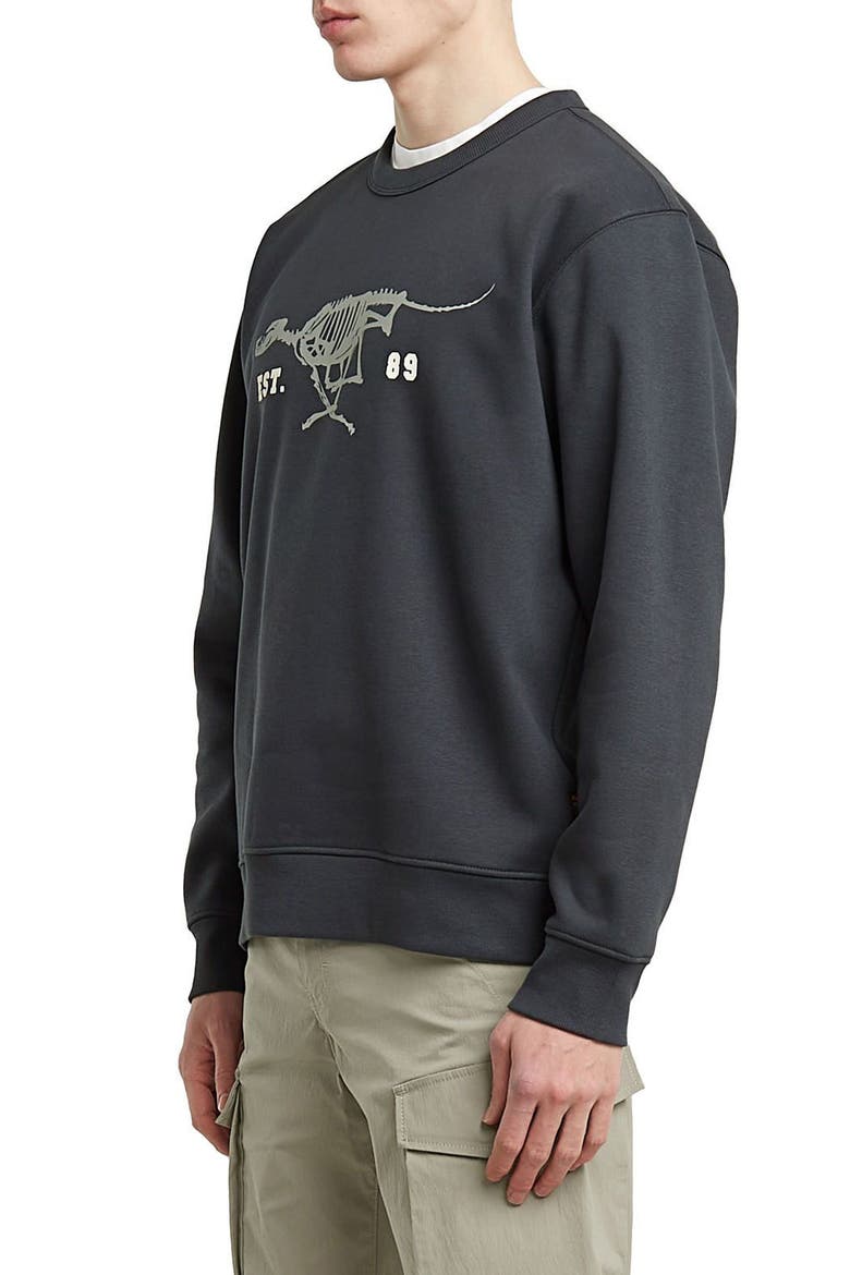 Running Dog Crewneck Sweatshirt, Alternate, color, INDIA INK