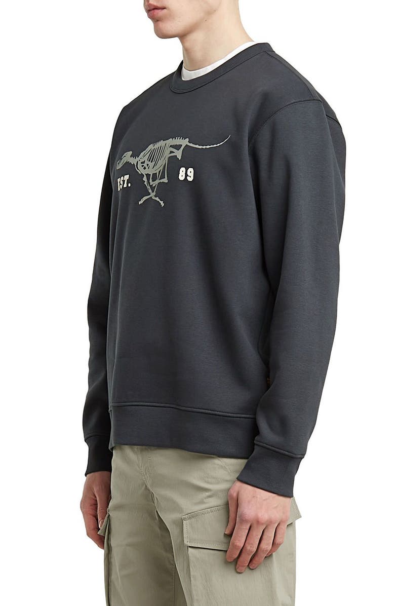 G-STAR Running Dog Crewneck Sweatshirt, Alternate, color, India Ink