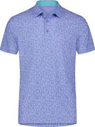 Ben Sherman Desert Island Print Stretch Jersey Golf Polo