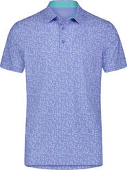 Ben Sherman Desert Island Print Stretch Jersey Golf Polo