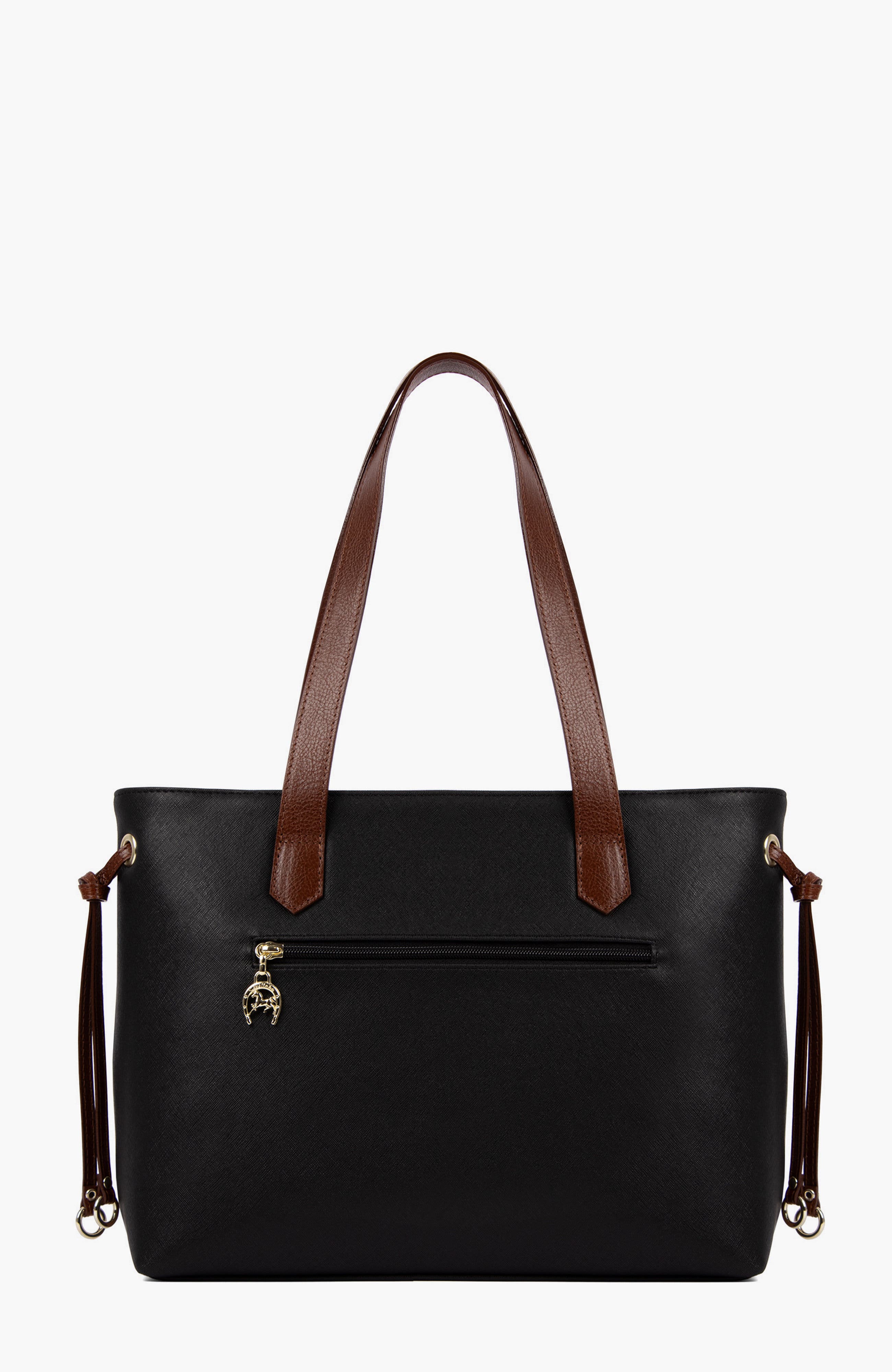 Poesie 578 Tote Bag, Alternate, color, Black / Camel Brown / White